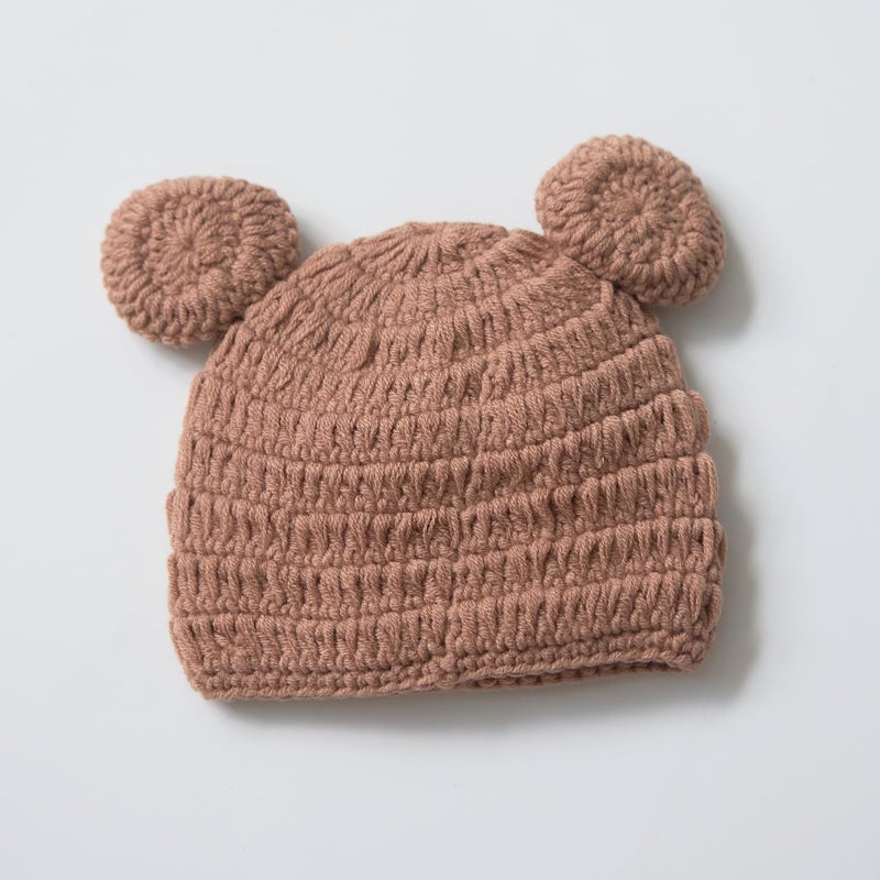 Vemonllas Newborn Photography Props Bear Outfit Photo Prop Bear Hat Diaper Cover Boots Baby Photoshoot Crochet Costume - Image 3